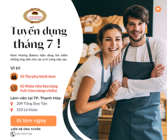 TUYỂN DỤNG THÁNG 7/2023_ THỢ BÁNH KEM & NHÂN VIÊN BÁN HÀNG