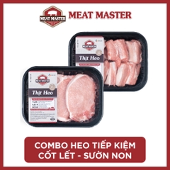 Combo Heo Cốt lết - Sườn non Meat Master ( 400 G ) - Giao nhanh