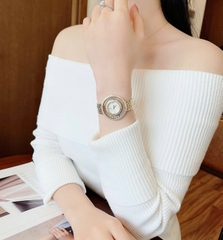 Đồng Hồ Nữ Christian Van Sant Women's Gracieuse Black Dial Watch CV4830 Màu Vàng