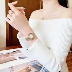 Đồng Hồ Nữ Christian Van Sant Women's Gracieuse Black Dial Watch CV4830 Màu Vàng