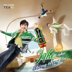 PEP Trà Ô Long Tea+ Đào Trái Cây Nhiệt Đới - Thùng 24 Chai x 450ML