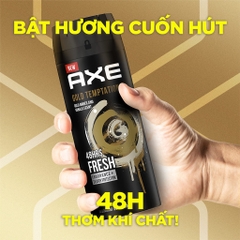 Xịt Nước Hoa Toàn Thân Khử Mùi AXE Màu Vàng Gold Chai 135ML