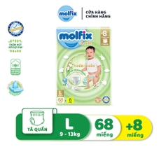 Tã/Bỉm Quần Molfix Ultra Thiên Nhiên Cho Bé - Size M84/ L76/ XL70/ XXL64