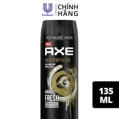 Xịt Nước Hoa Toàn Thân Khử Mùi AXE Màu Vàng Gold Chai 135ML