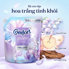 Nước Xả Vải Comfort Hoa Hương Hoa Trắng Thanh Nhã (Hồng) - Túi 1.7L
