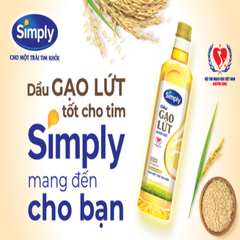 Dầu Ăn Simply Gạo Lứt - Chai 1L