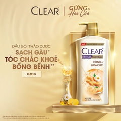 Dầu Gội CLEAR Gừng Và Hoa Cúc - Chai 630G