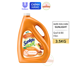 Nước Rửa Chén Bát Sunlight Quế Bồ Hòn Can 3.5Kg