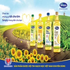 Dầu Ăn Simply Gạo Lứt - Chai 1L