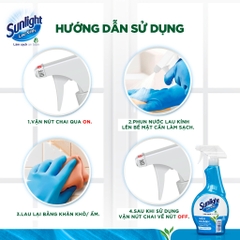 Nước Xịt Lau Kính Sunlight Siêu Nhanh - Chai 520ML