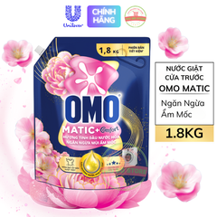 Nước Giặt OMO MATIC Cửa Trước Ngăn Mùi Ẩm Mốc - Túi 1.8KG