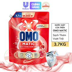 Nước Giặt OMO Matic Cửa Trên Sạch Thơm Vượt Trội - Túi 3.7KG