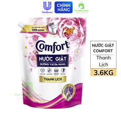 Nước Giặt Comfort Dưỡng Vải Hương Thanh Lịch - Túi 3.6Kg