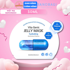 CB10 Mặt Nạ BANOBAGI PREMIUM Vita Genic Jelly Mask Hydrating Giúp Cấp Ẩm Phục Hồi Da (Xanh Dương) - Miếng 30ML
