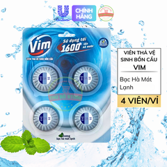Vỉ Viên Thả Vệ Sinh Bồn Cầu Vim Hương Bạc Hà - 4 Viên/ 1 Vỉ