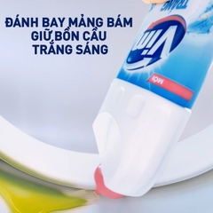 Nước Tẩy Bồn Cầu Vim Trắng Diệt Khuẩn Chanh Sả - Chai 400ML (BẢN DÙNG THỬ)