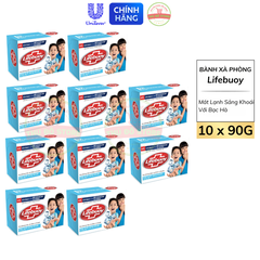 *CB10 Bánh Xà Phòng Lifebuoy Ion Bạc Kháng Khuẩn 90G - Xanh nhạt-Mát lạnh