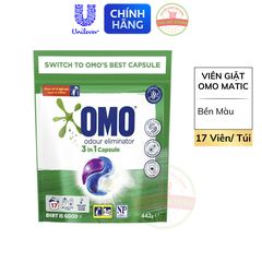 Viên Giặt OMO MATIC Công Nghệ Anh Quốc - 17 Viên/Túi