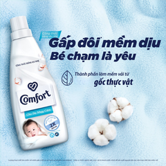 Nước Xả Vải Comfort Thơm Hương Phấn Lành Tính Cho Quần Áo Bé - Túi 3L