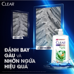 Dầu Gội CLEAR Mát Lạnh Bạc Hà Sạch Gàu - Chai 1.4KG