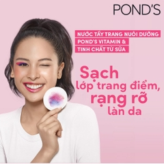 Nước Tẩy Trang Pond Micellar Water Vitamin Và Hoa Hồng Sáng Da - Chai 235ML