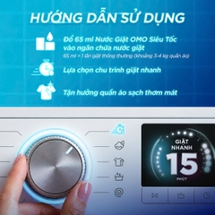 Nước Giặt OMO Siêu Tốc Dành Cho Chu Trình Giặt Nhanh Lưu Hương Tươi Mới (Xanh) - Túi 3.4KG
