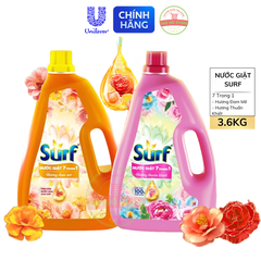 Nước Giặt Surf Tinh Dầu Nước Hoa Cao Cấp 7 Trong 1 - Can 3.6KG
