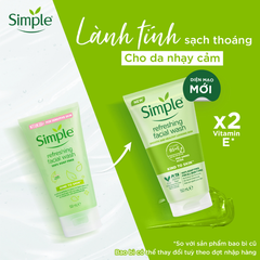 Sữa Rửa Mặt Simple 150ML (Tặng nước tẩy trang)