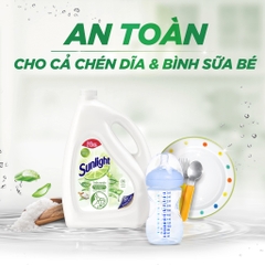 Nước Rửa Chén Bát Sunlight (Trắng) - Can 3.5Kg