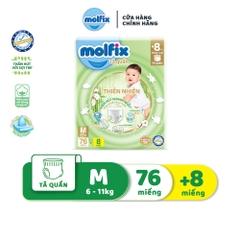 Tã/Bỉm Quần Molfix Ultra Thiên Nhiên Cho Bé - Size M84/ L76/ XL70/ XXL64