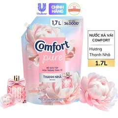 Nước Xả Vải Comfort Hoa Hương Hoa Trắng Thanh Nhã (Hồng) - Túi 1.7L