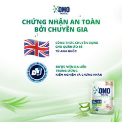*CB2 Túi Nước Giặt OMO Matic Cho Quần Áo Bé 3.6Kg + Nước Xả Vải Comfort Dịu Nhẹ Thơm Hương Phấn Cho Quần Áo Bé 1.7L