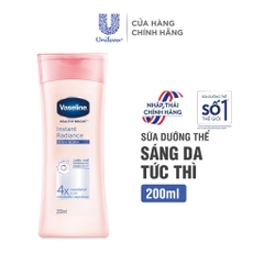 Sữa Dưỡng Thể Vaseline Dưỡng Da Sáng Khỏe Mịn Màng - Chai 200ML