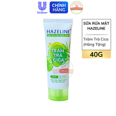 Sữa Rửa Mặt Hazeline Tràm Trà Rau Má CICA - Tuýp Hàng Tặng 40G (Dùng thử)