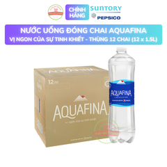 Nước Uống Tinh Khiết Aquafina - Thùng 12 Chai x 1.5L