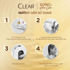 Dầu Gội CLEAR Gừng Và Hoa Cúc - Chai 630G