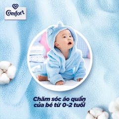 *CB2 Túi Nước Giặt OMO Matic Cho Quần Áo Bé 3.6Kg + Nước Xả Vải Comfort Dịu Nhẹ Thơm Hương Phấn Cho Quần Áo Bé 1.7L