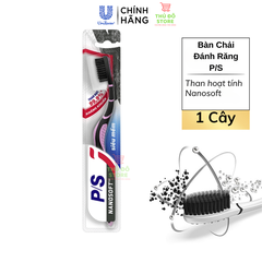 Bàn Chải Đánh Răng PS Nanosoft Than Hoạt Tính Kháng Khuẩn 99.9%
