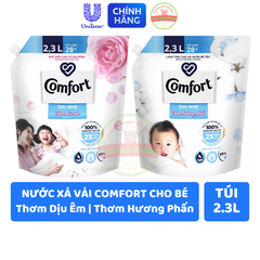 Nước Xả Vải Comfort Dịu Nhẹ Thơm Lành Tính Cho Quần Áo Bé - Túi 2.3L