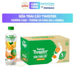 PEP Sữa Trái Cây Twister Hương Cam - Thùng 24 Chai x 320ML