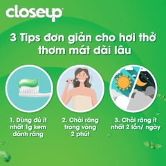 Kem Đánh Răng Closeup Tinh Thể Băng Tuyết - Tuýp 230G