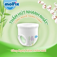 Tã/Bỉm Quần Molfix Ultra Thiên Nhiên Cho Bé - Size M84/ L76/ XL70/ XXL64