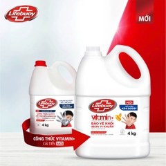 Nước Rửa Tay Lifebuoy Đỏ Bảo Vệ Vượt Trội 10 - Can 4KG