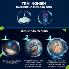 Dầu Gội Đầu Clear Men Cho Nam Mát Lạnh Bạc Hà - Chai 900G