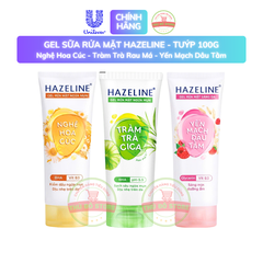 Gel Sữa Rửa mặt Hazeline Tuýp 100G