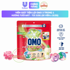 Viên Giặt OMO Tiện Lợi 3 Trong 1 - 30 Viên/ Túi
