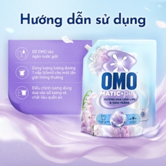 Nước Giặt OMO Cửa Trước | Cửa Ngang Hương Hoa Linh Lan & Vani Trắng - Túi 3.6KG