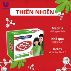 *CB10 Bánh Xà Phòng Lifebuoy Ion Bạc Kháng Khuẩn 90G - Xanh Lá-Thiên nhiên