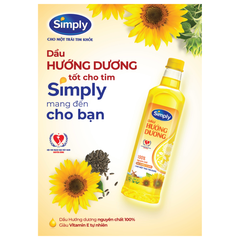 Dầu Ăn Simply Hướng Dương - Chai 1L