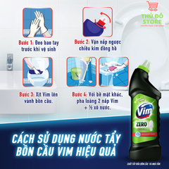 Nước Tẩy Rửa Bồn Cầu Vim Zero Diệt Khuẩn - Chai 750ML